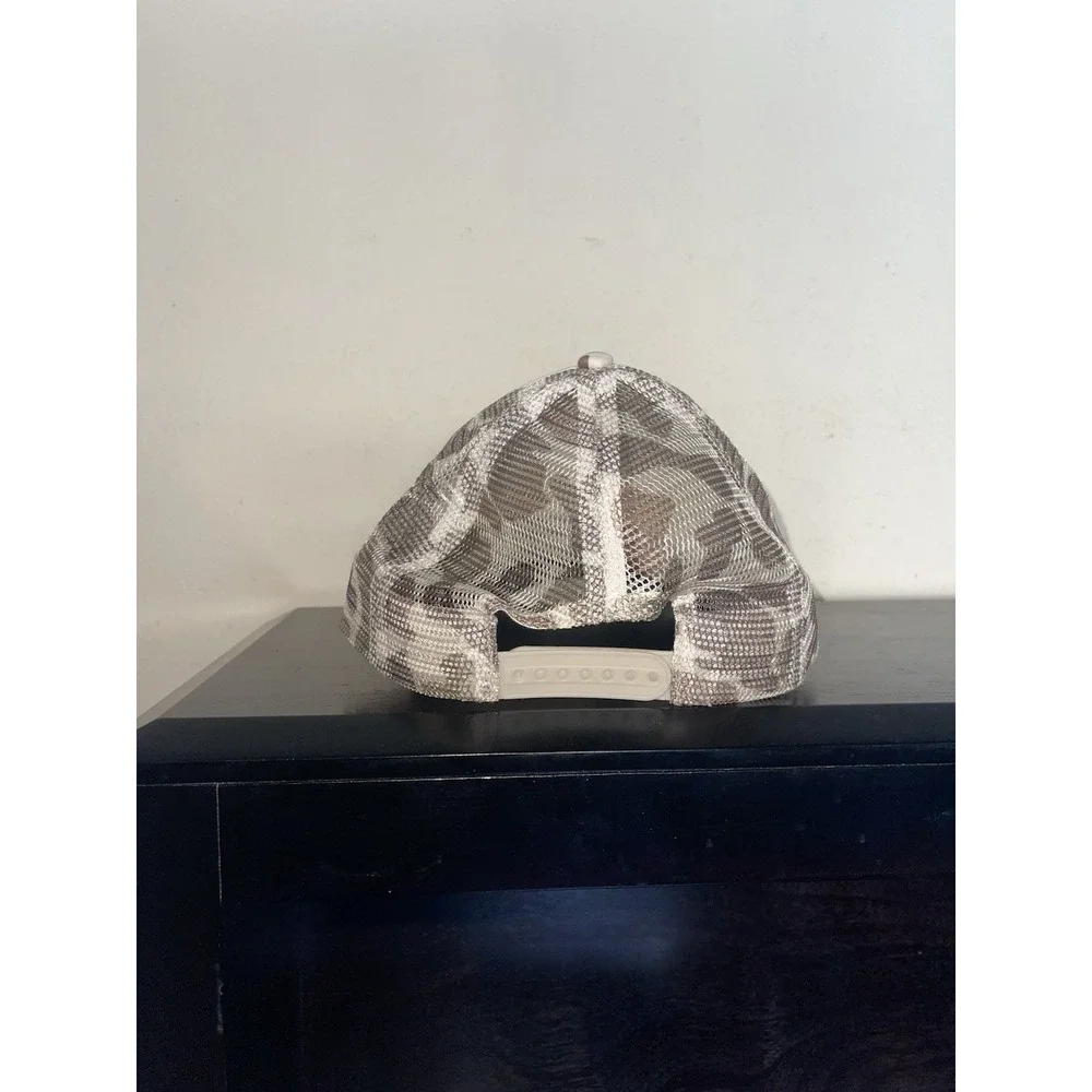 True Religion Jeans Trucker Snapback Hat Cap Brown Camo Logo One Size BRAND NEW